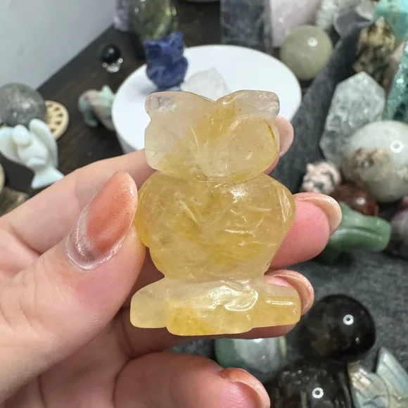 Crystal Owl Carving (listing Is For One) - Picture 4 of 5